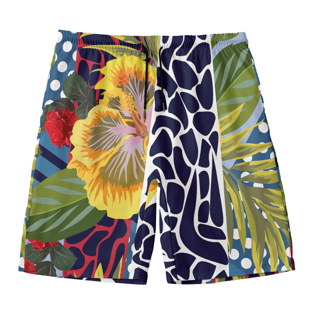 Exotic Patchwork Pattern Print Men's Swim Trunks