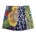 Exotic Patchwork Pattern Print Mesh Shorts