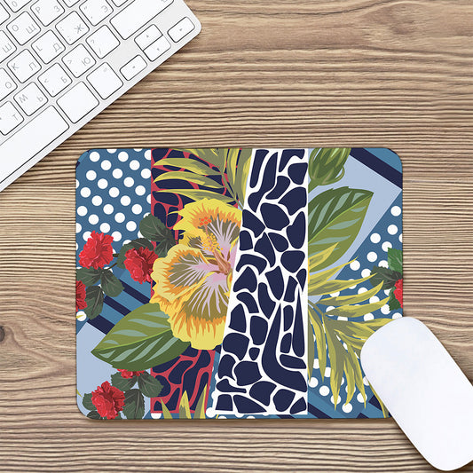 Exotic Patchwork Pattern Print Mouse Pad