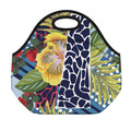Exotic Patchwork Pattern Print Neoprene Lunch Bag