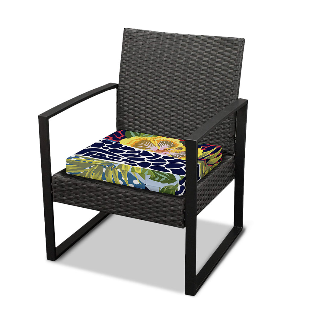 Exotic Patchwork Pattern Print Outdoor Seat Cushion Cover