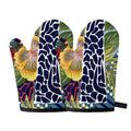 Exotic Patchwork Pattern Print Oven Mitts