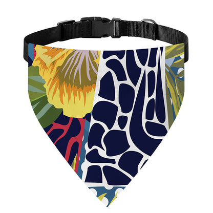 Exotic Patchwork Pattern Print Over The Collar Dog Bandana