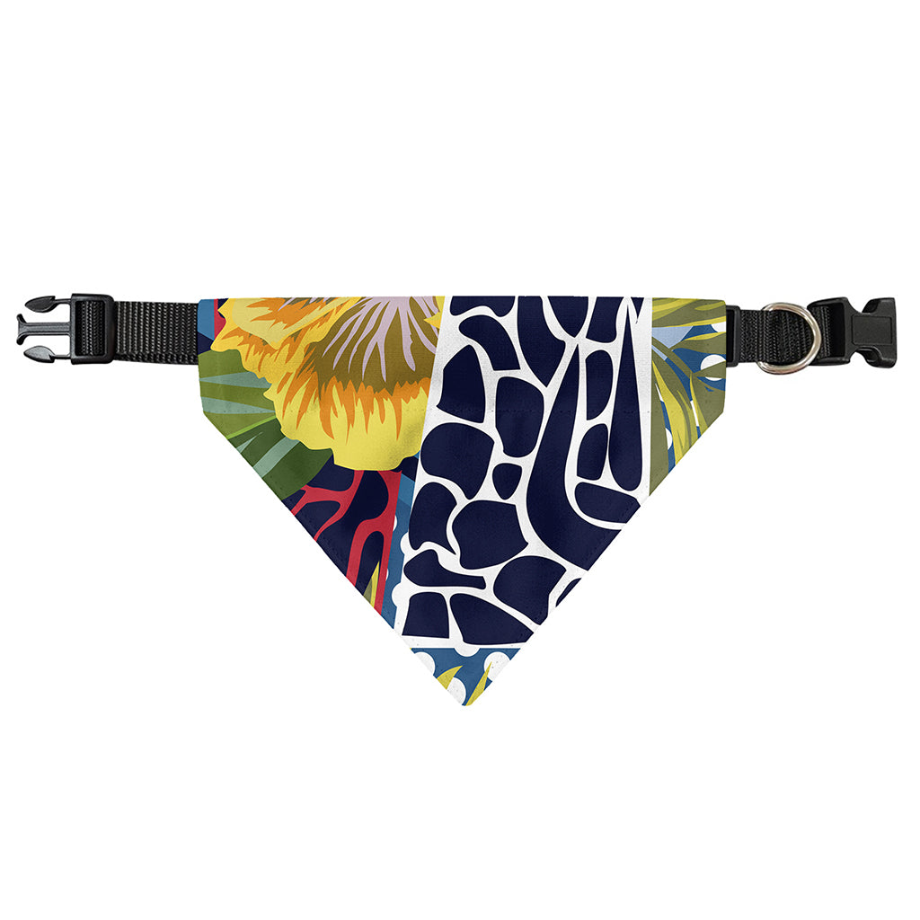Exotic Patchwork Pattern Print Over The Collar Dog Bandana