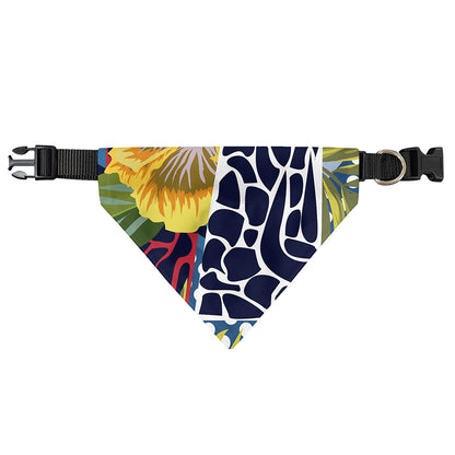 Exotic Patchwork Pattern Print Over The Collar Dog Bandana