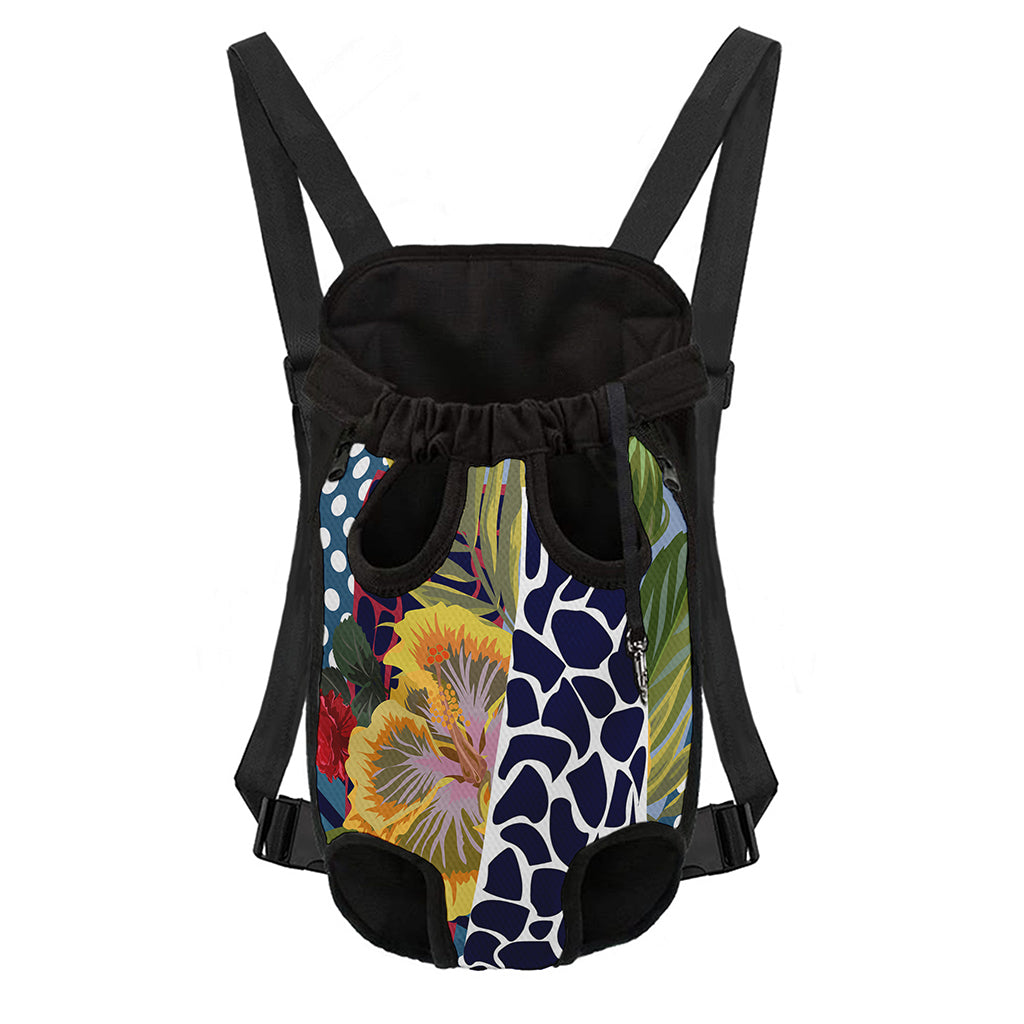 Exotic Patchwork Pattern Print Pet Carrier Backpack