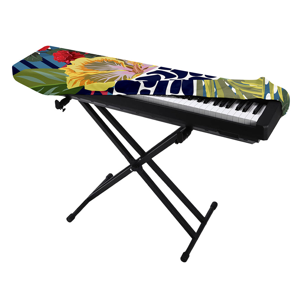 Exotic Patchwork Pattern Print Piano Keyboard Cover