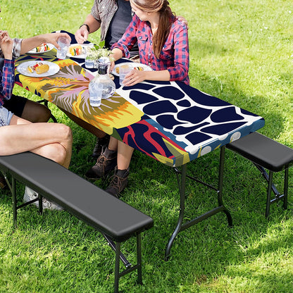 Exotic Patchwork Pattern Print Picnic Table Cover