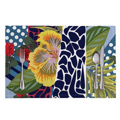 Exotic Patchwork Pattern Print Placemat