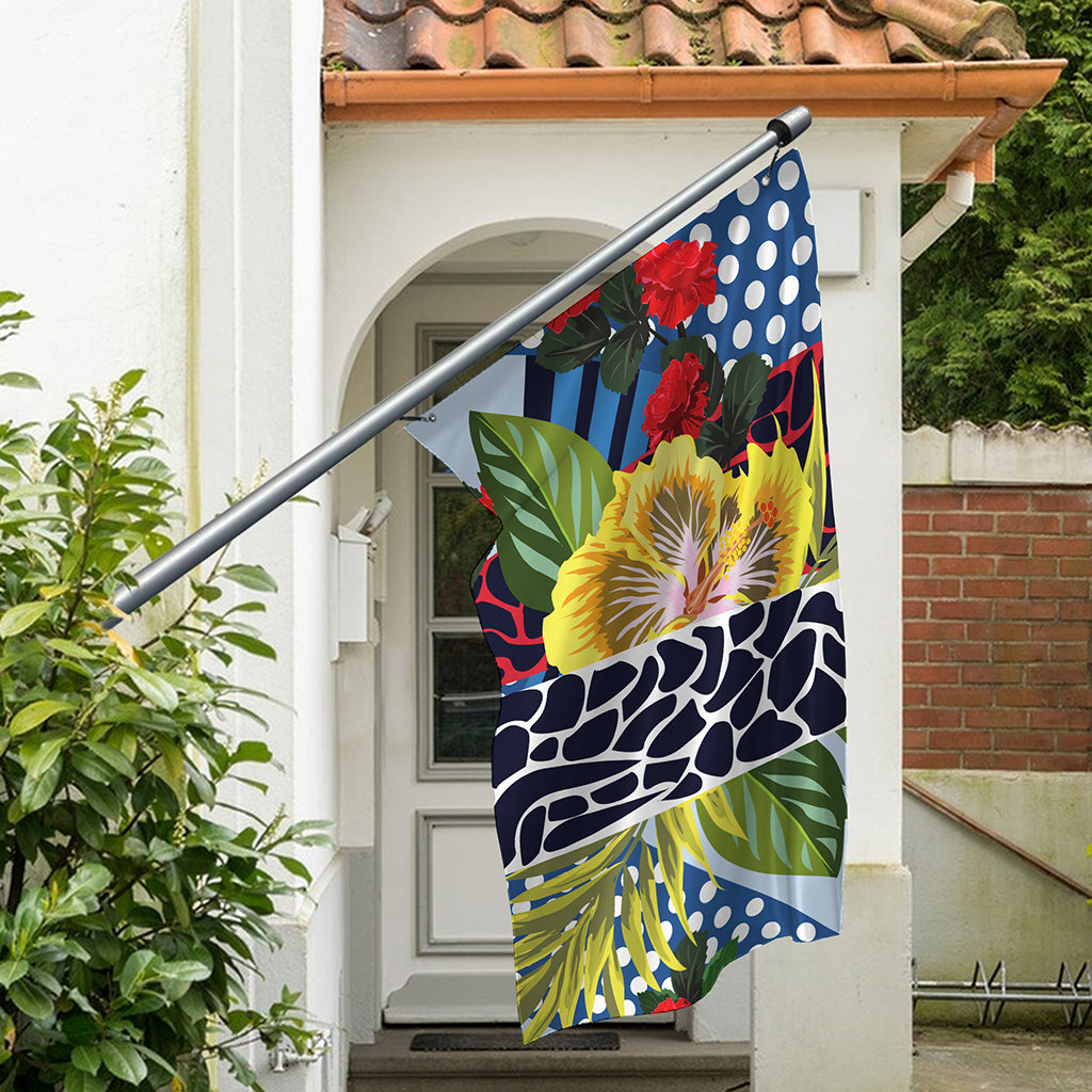 Exotic Patchwork Pattern Print Polyester Flag