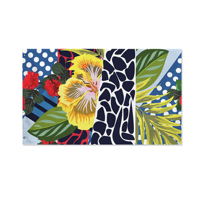 Exotic Patchwork Pattern Print Polyester Flag