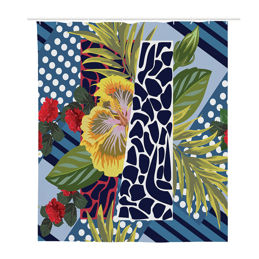Exotic Patchwork Pattern Print Polyester Shower Curtain