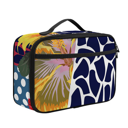 Exotic Patchwork Pattern Print Portable Lunch Bag