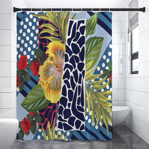 Exotic Patchwork Pattern Print Premium Shower Curtain