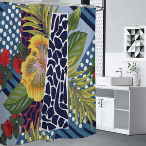 Exotic Patchwork Pattern Print Premium Shower Curtain