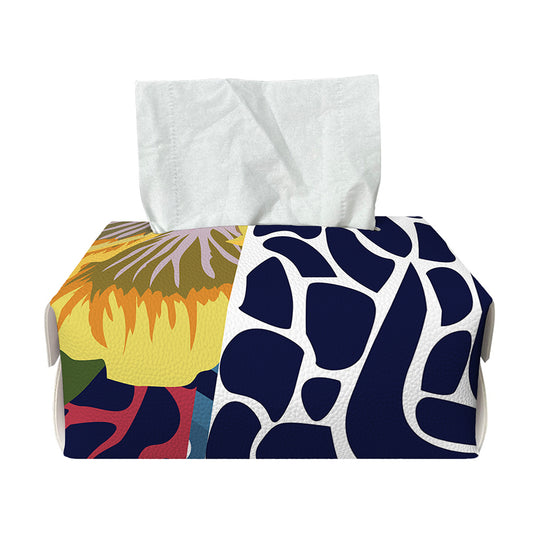 Exotic Patchwork Pattern Print Rectangle Tissue Box Cover