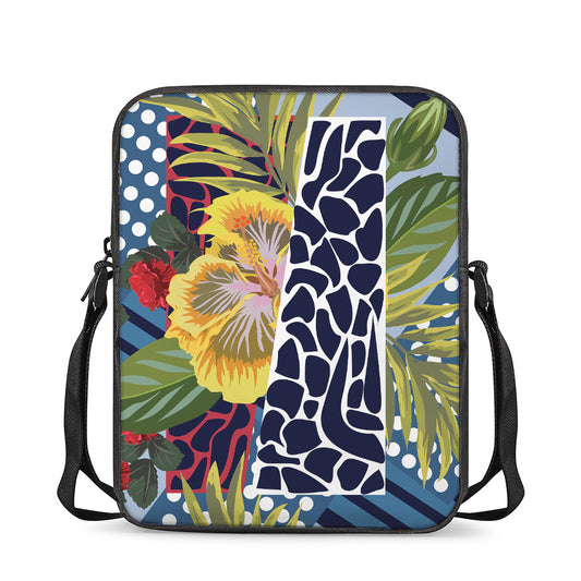 Exotic Patchwork Pattern Print Rectangular Crossbody Bag