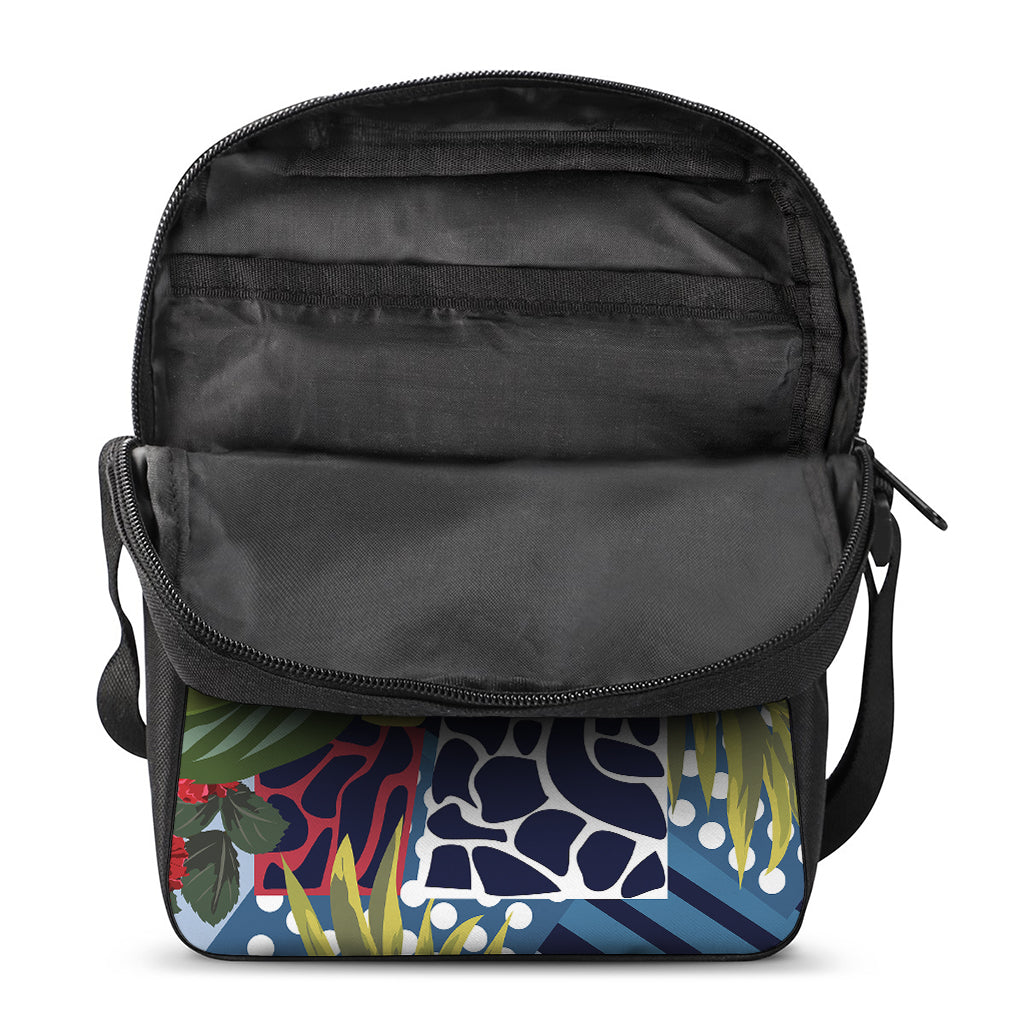 Exotic Patchwork Pattern Print Rectangular Crossbody Bag