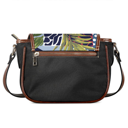 Exotic Patchwork Pattern Print Saddle Bag