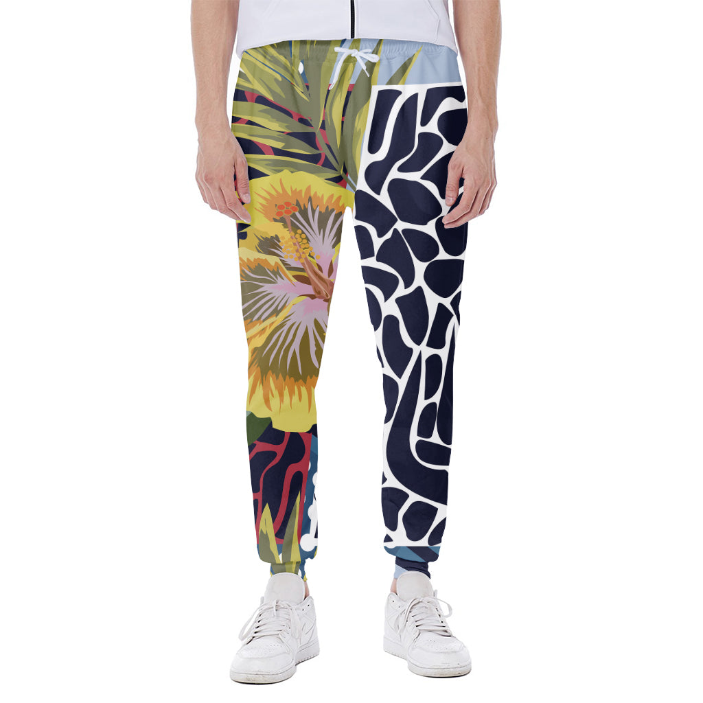 Exotic Patchwork Pattern Print Scuba Joggers