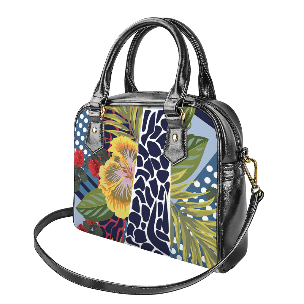 Exotic Patchwork Pattern Print Shoulder Handbag