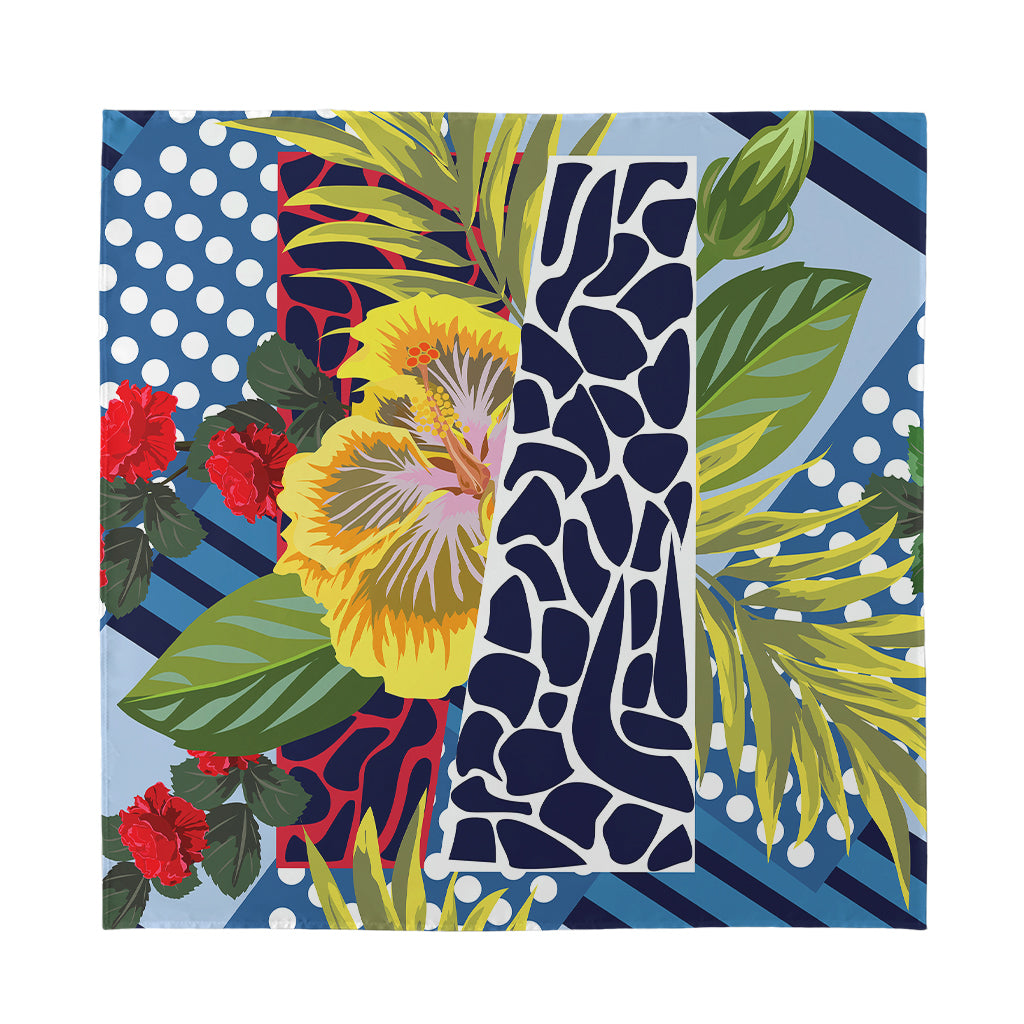Exotic Patchwork Pattern Print Silk Bandana