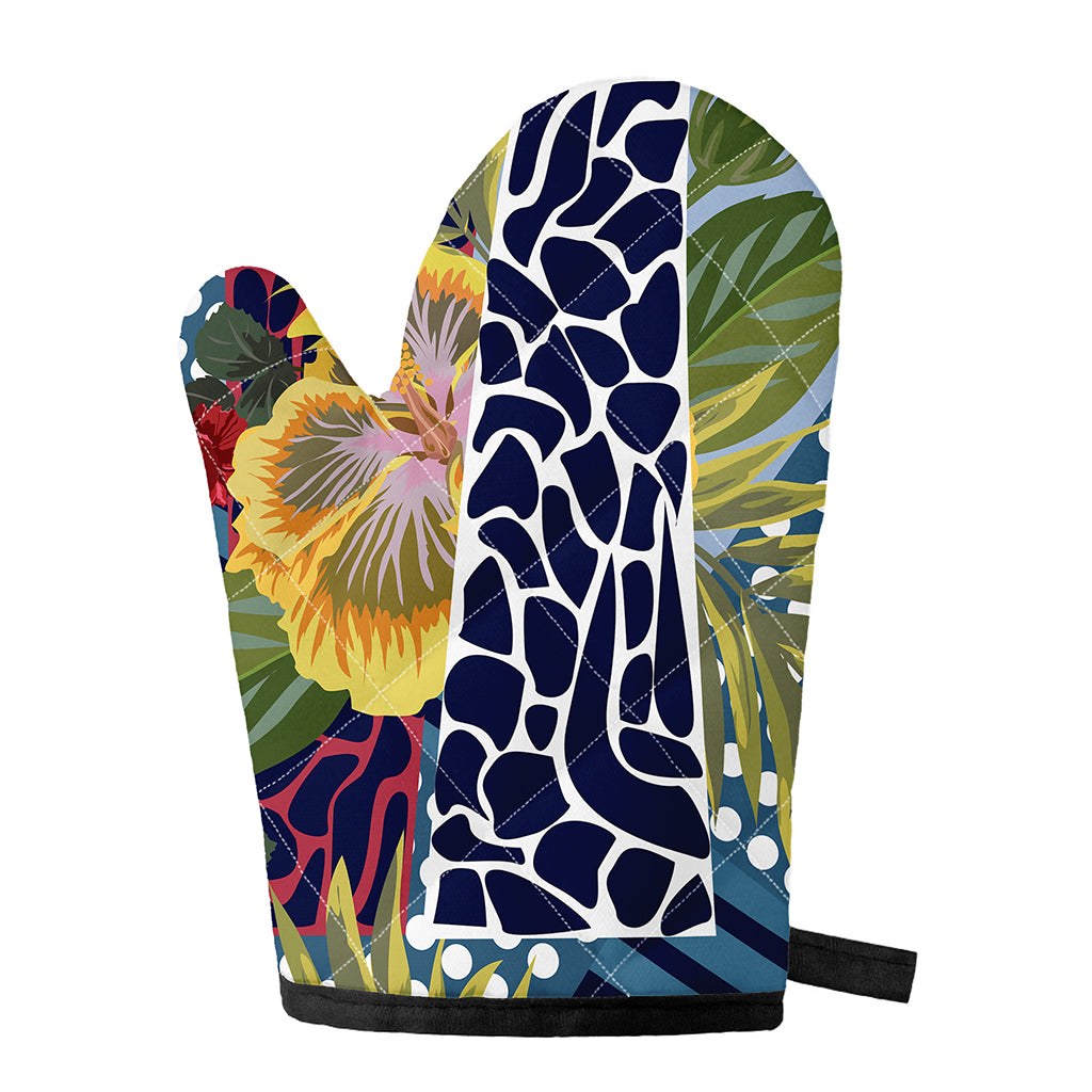 Exotic Patchwork Pattern Print Single Oven Mitt