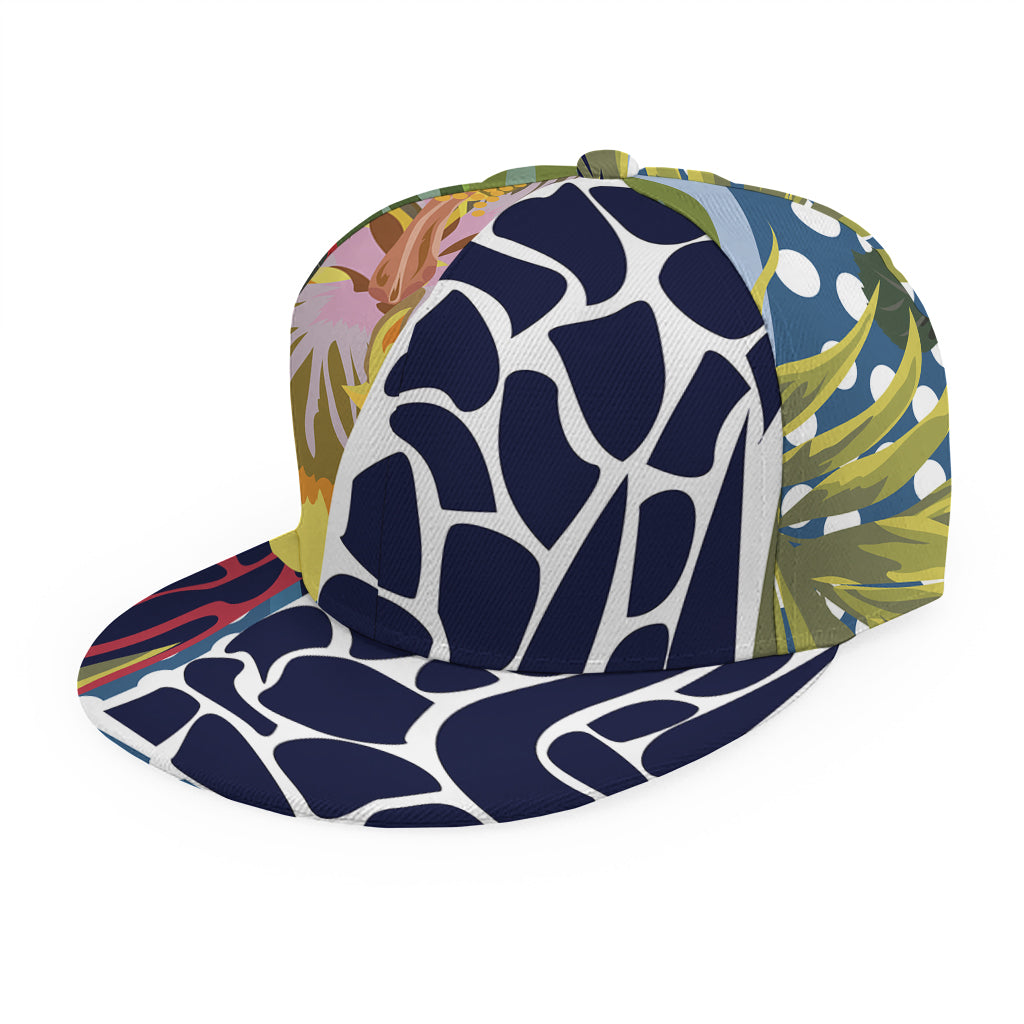 Exotic Patchwork Pattern Print Snapback Cap