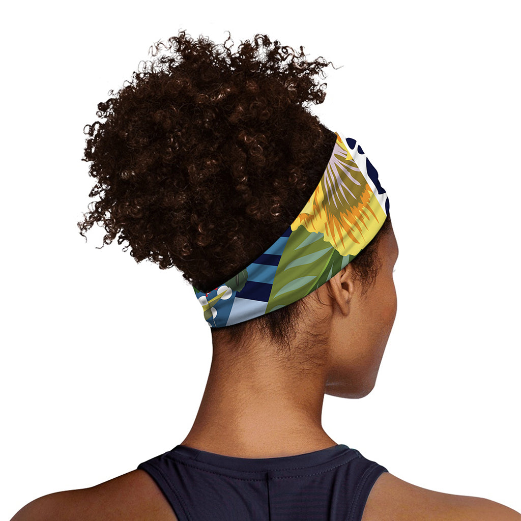 Exotic Patchwork Pattern Print Sports Headband