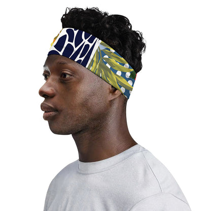 Exotic Patchwork Pattern Print Sports Headband