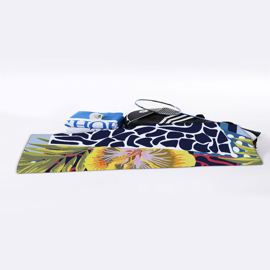 Exotic Patchwork Pattern Print Sports Towel