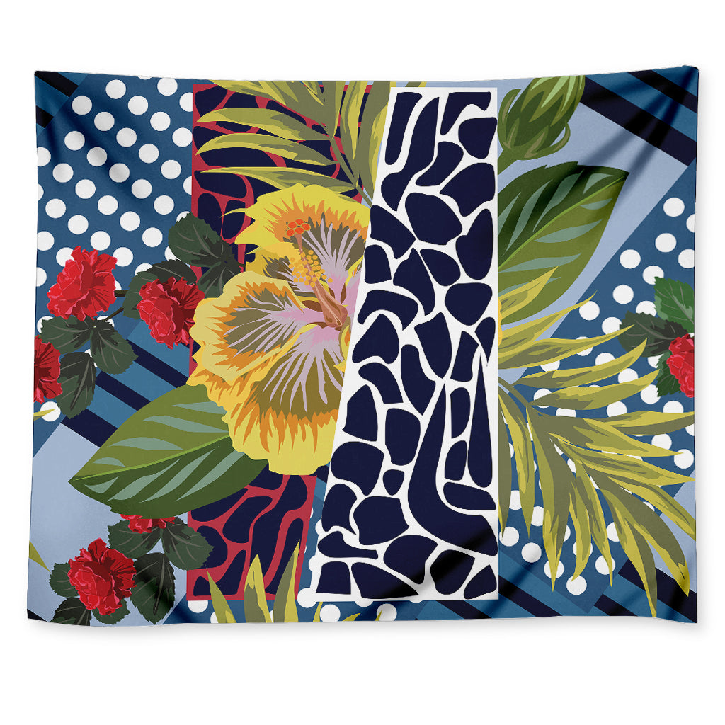 Exotic Patchwork Pattern Print Tapestry