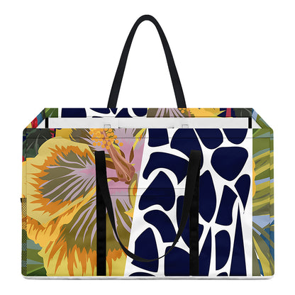 Exotic Patchwork Pattern Print Utility Tote Bag