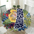 Exotic Patchwork Pattern Print Waterproof Round Tablecloth