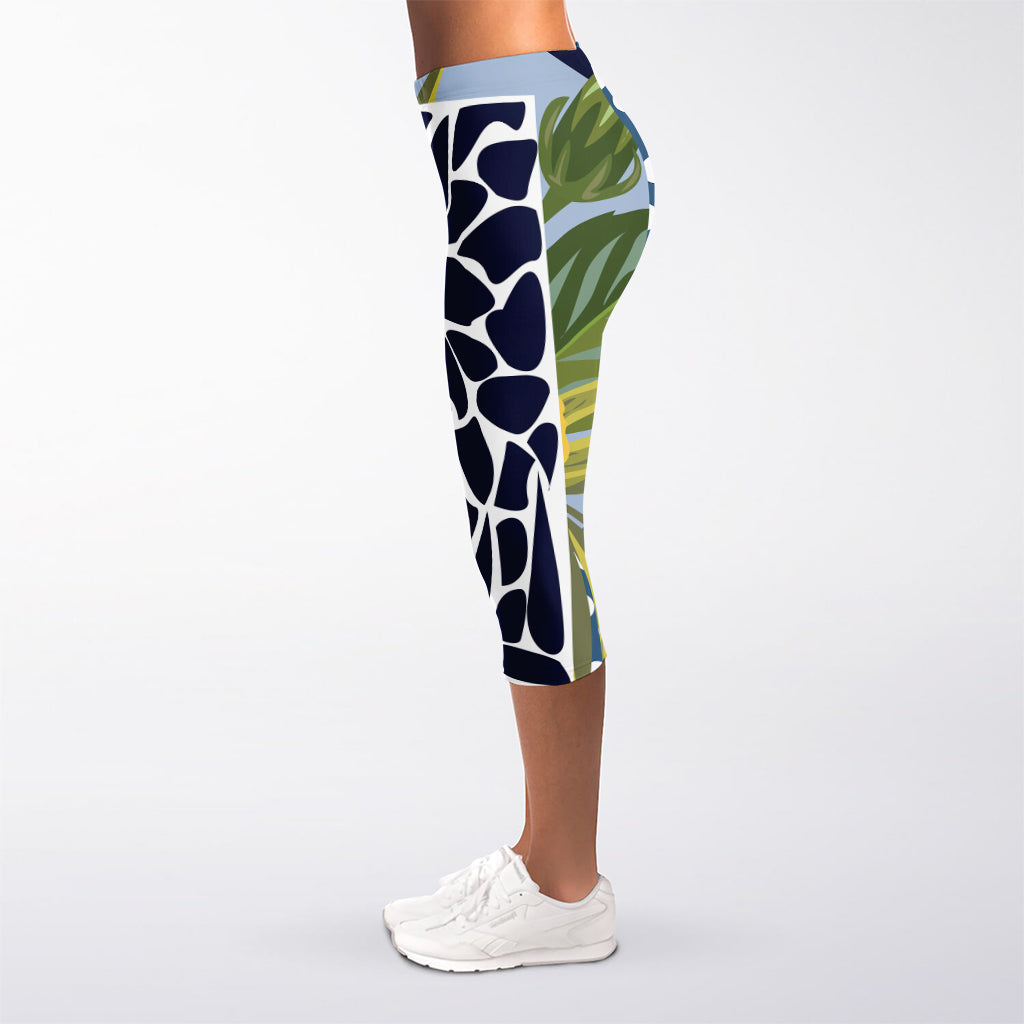 Exotic Patchwork Pattern Print Women's Capri Leggings
