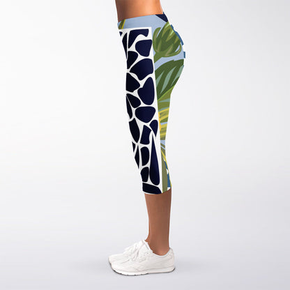 Exotic Patchwork Pattern Print Women's Capri Leggings