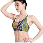 Exotic Patchwork Pattern Print Women's Sports Bra