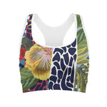 Exotic Patchwork Pattern Print Women's Sports Bra