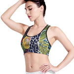 Exotic Patchwork Pattern Print Women's Sports Bra