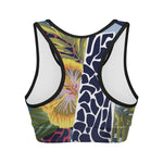 Exotic Patchwork Pattern Print Women's Sports Bra
