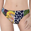 Exotic Patchwork Pattern Print Women's Thong