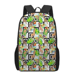 Exotic Tropical Giraffe Pattern Print 17 Inch Backpack