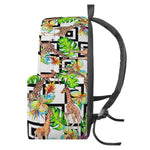 Exotic Tropical Giraffe Pattern Print Backpack