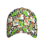 Exotic Tropical Giraffe Pattern Print Baseball Cap