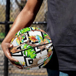 Exotic Tropical Giraffe Pattern Print Basketball