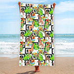 Exotic Tropical Giraffe Pattern Print Beach Towel