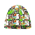 Exotic Tropical Giraffe Pattern Print Beanie