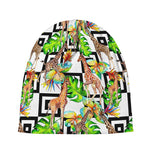 Exotic Tropical Giraffe Pattern Print Beanie