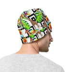 Exotic Tropical Giraffe Pattern Print Beanie