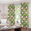 Exotic Tropical Giraffe Pattern Print Dimout Grommet Curtains